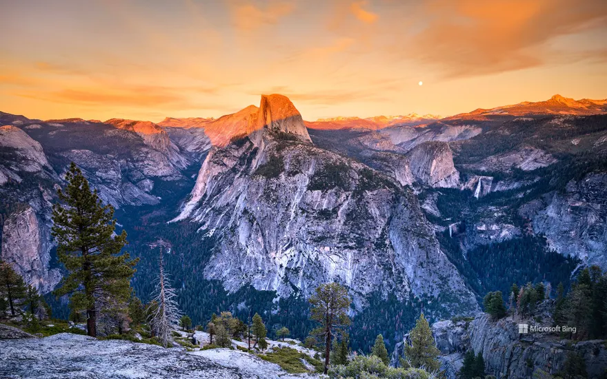 Alpenglow on Half Dome, Yosemite National Park, California