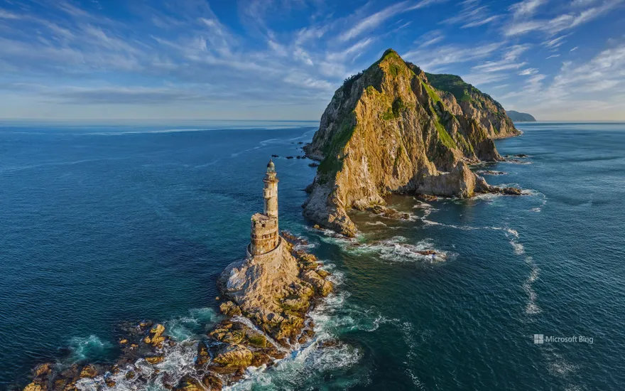 Lighthouse at Cape Aniva, Sakhalin, Russia