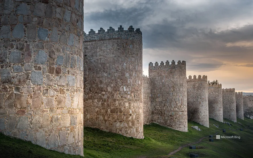Medieval city walls, Ávila, Spain
