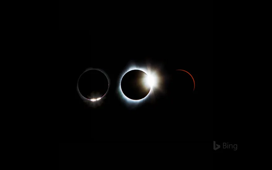 Solar eclipse sequence from August 21, 2017
