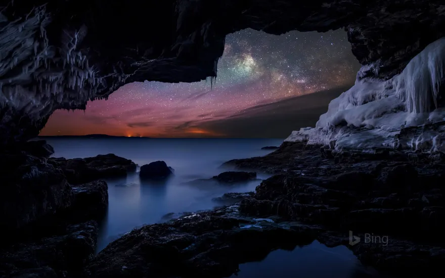 Milky Way seen from the coast near Bar Harbor, Maine