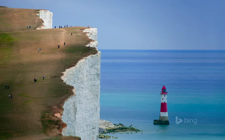 Cliffs and lighthouse at Beachy Head, East Sussex, England
