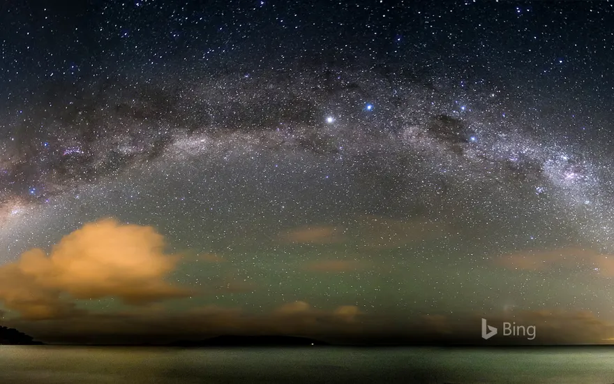 The Milky Way over the Atlantic Ocean