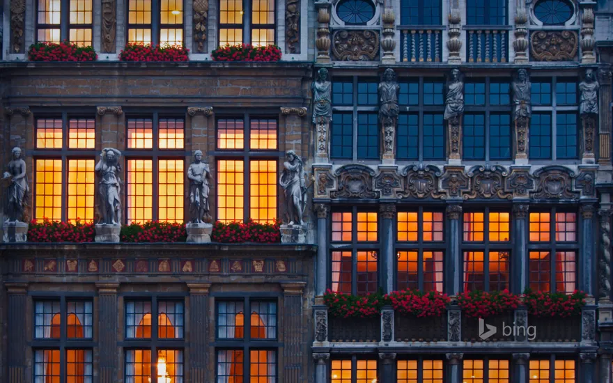 Buildings in the Grand Place, Brussels, Belgium