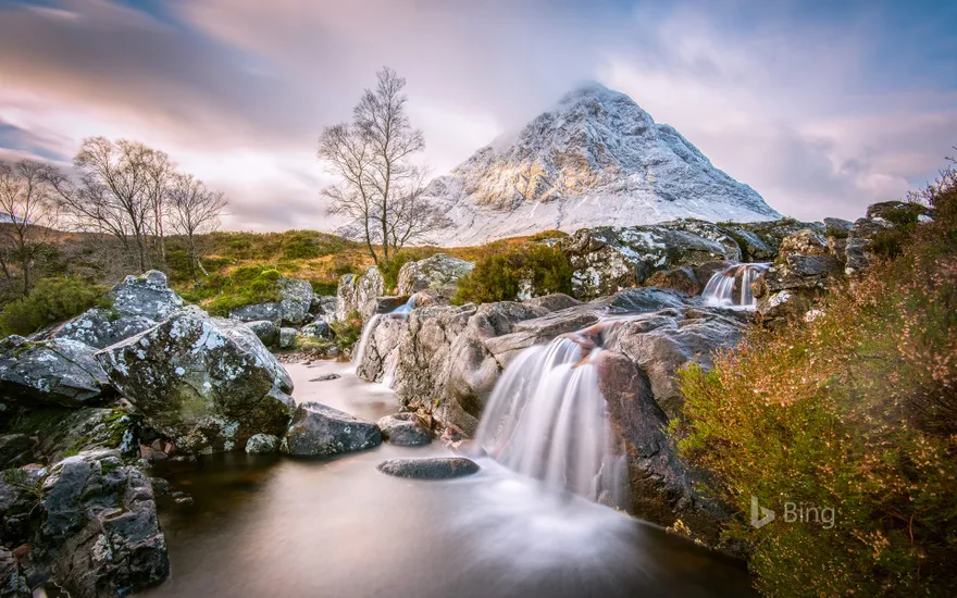 View of Buachaille Etive Mor in the Scottish Highlands