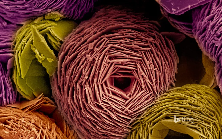 Scanning electron microscope (SEM) image of vaterite