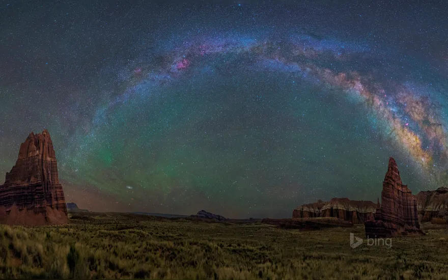 The Milky Way over Capitol Reef National Park in Utah