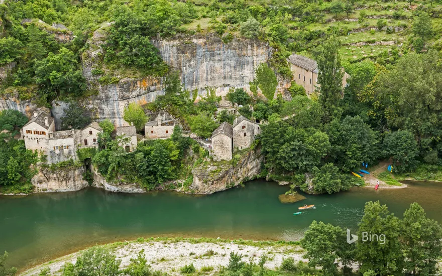 Castelbouc and the Gorges du Tarn along the Tarn River in France