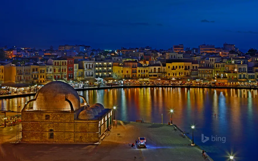 The Venetian Harbour and Old Town of Chania, Greece