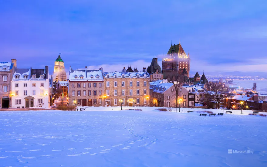 Saint-Denis Street and Chateau Frontenac in Quebec City