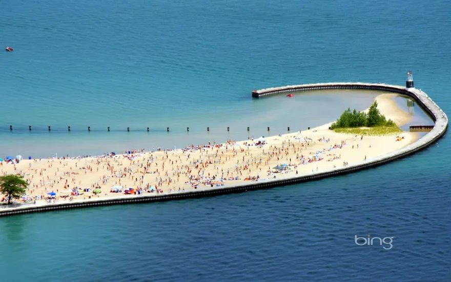 North Avenue Beach on Lake Michigan, Chicago