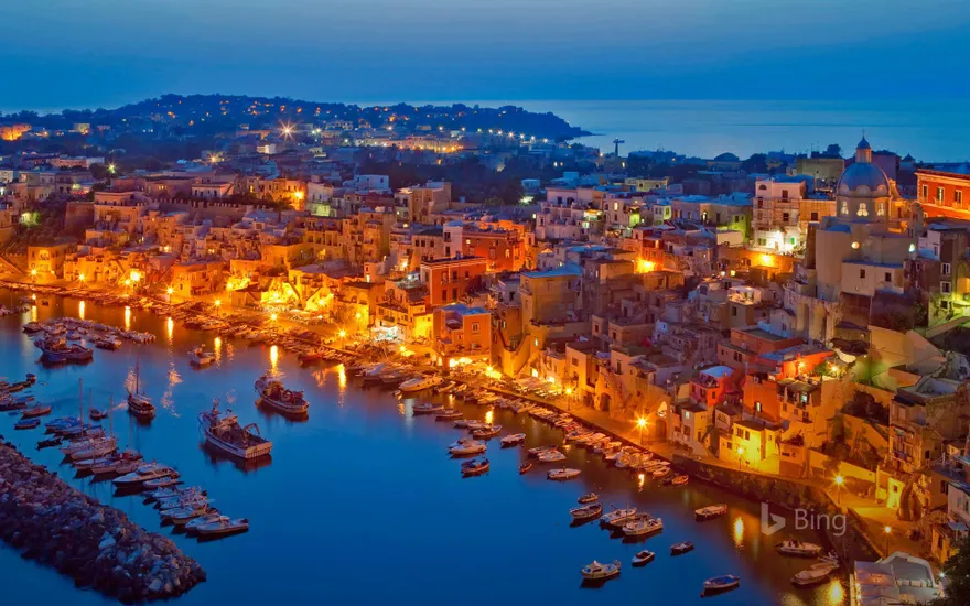 Procida in the Bay of Naples, Italy