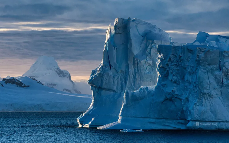 Icebergs near Cuverville Island, Antarctica