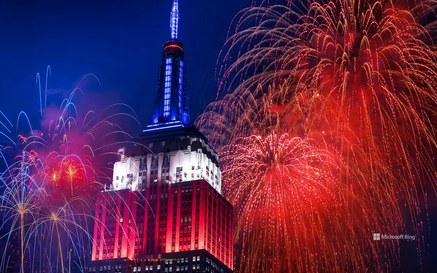 Empire State Building on the Fourth of July, New York City