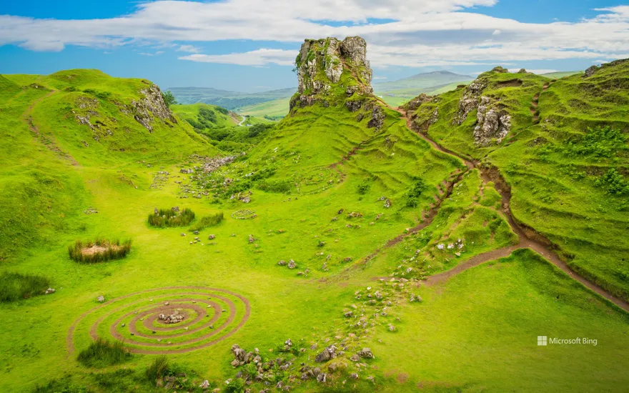 The Fairy Glen, in the hills above the village of Uig on the Isle of Skye