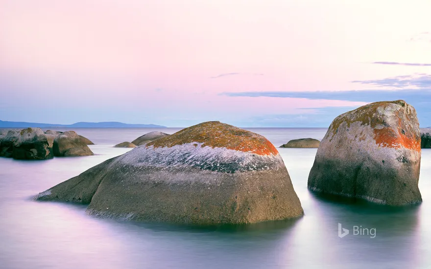 Granite rocks off Flinders Island, Tasmania, Australia
