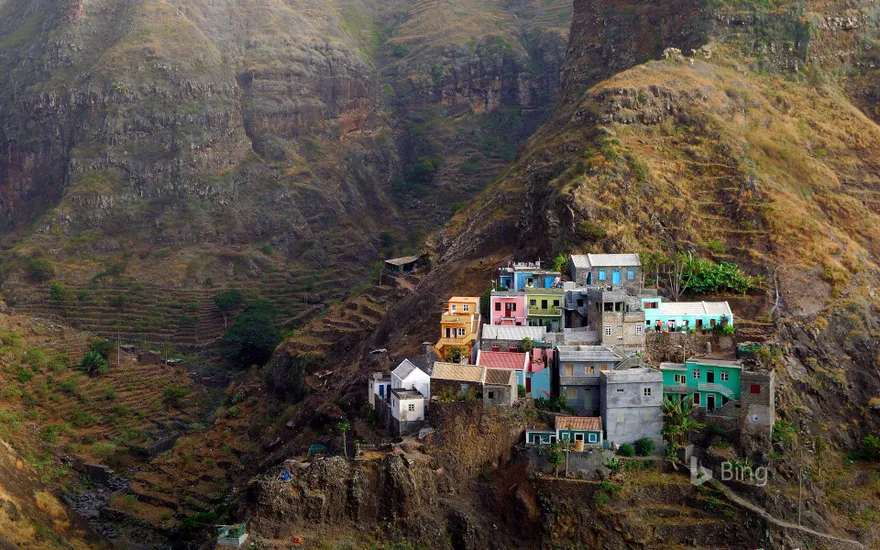 Village of Fontainhas on Santo Antão Island, the Republic of Cabo Verde
