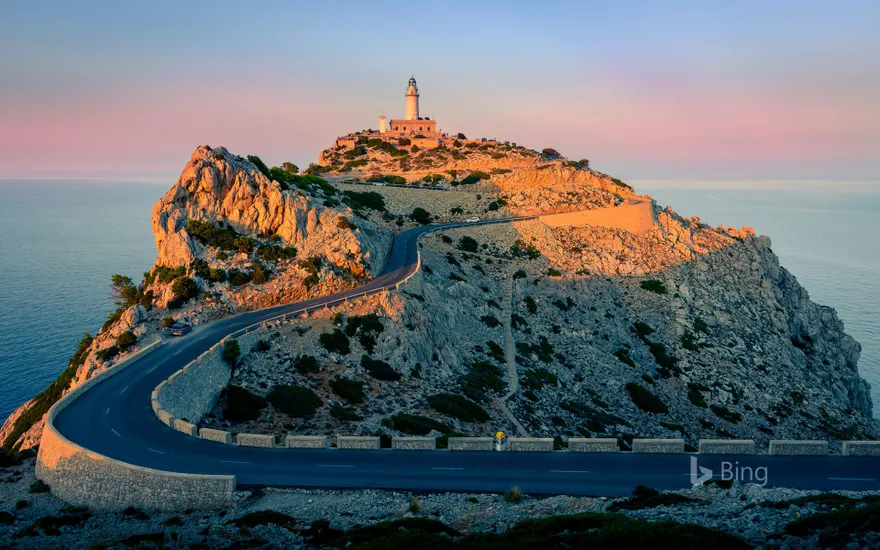 Formentor Lighthouse at the tip of Cap de Formentor, Mallorca, Spain