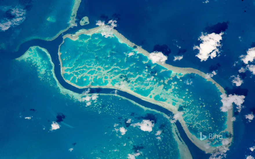 The Great Barrier Reef photographed from the International Space Station