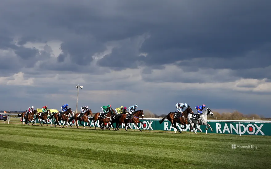 The Grand National at Aintree Racecourse, England