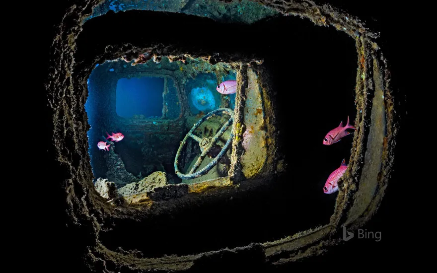 Wreckage of the SS Thistlegorm in the Red Sea