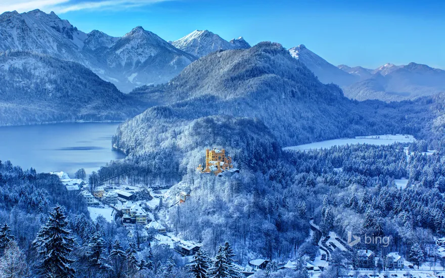 View of castle Hohenschwangau, Bavaria, Germany