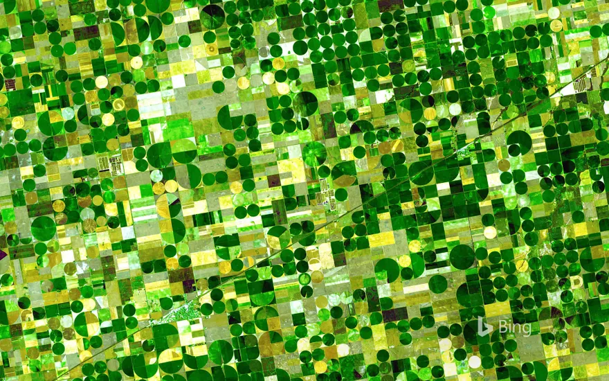 Farm plots in southwestern Kansas