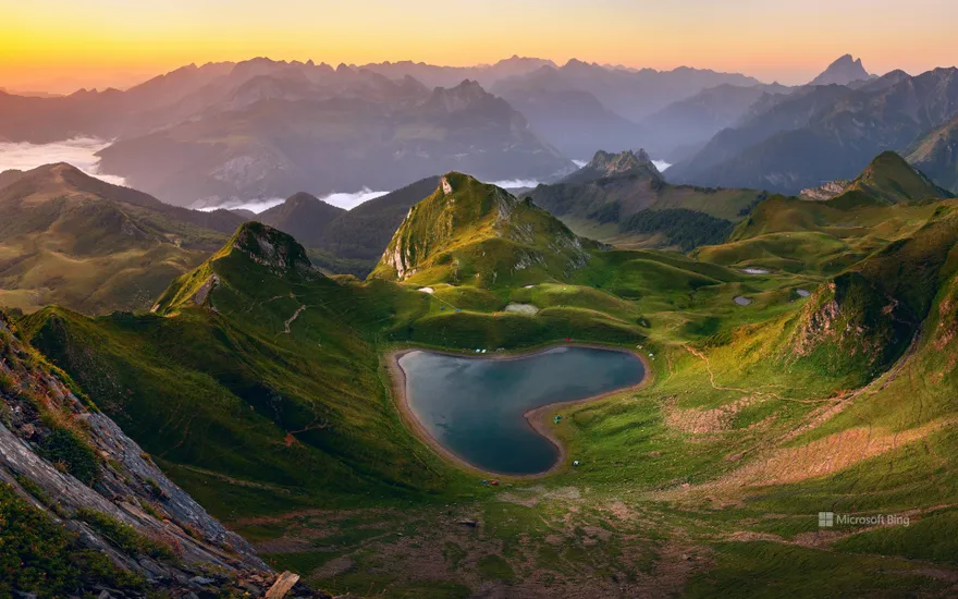 Montagnon Lake, Pyrénées-Atlantiques, France