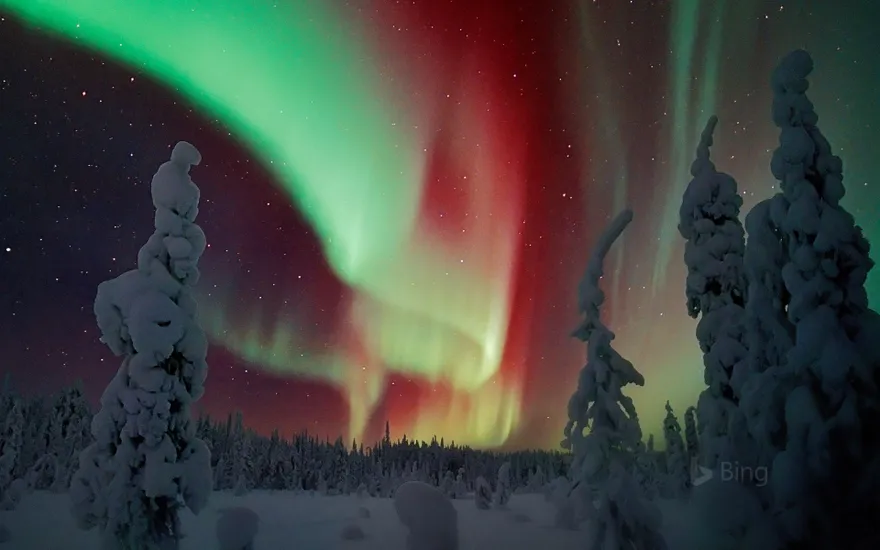 Northern lights over Finland