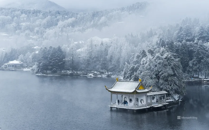Winter scenery of Lushan Mountain, Jiangxi Province, China