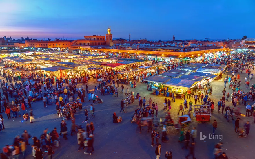 Jemaa el-Fnaa Square in Marrakesh, Morocco