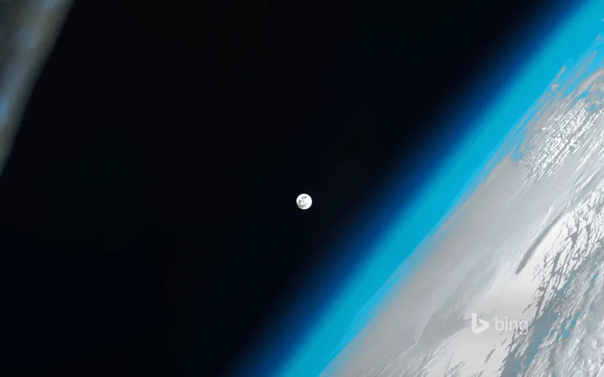 The moon as seen from the International Space Station