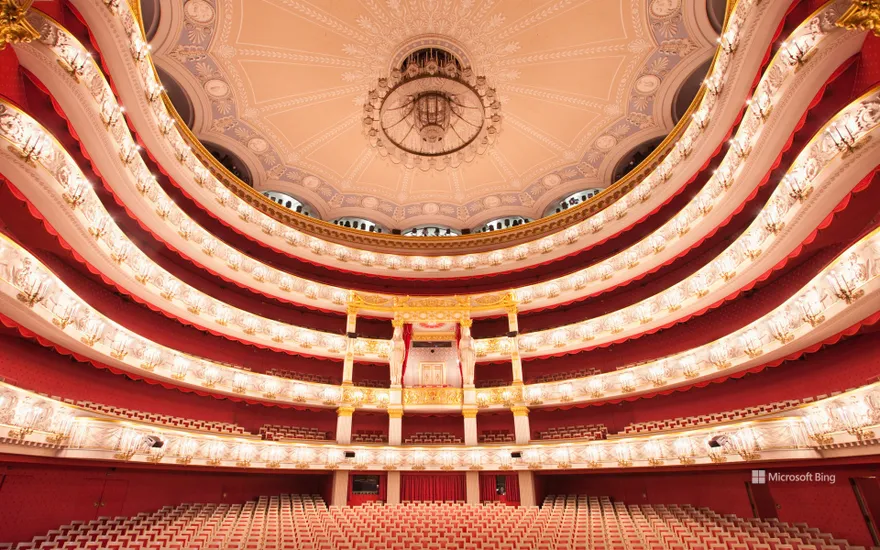 Interior view of Munich National Theater Opera House, Munich, Bavaria