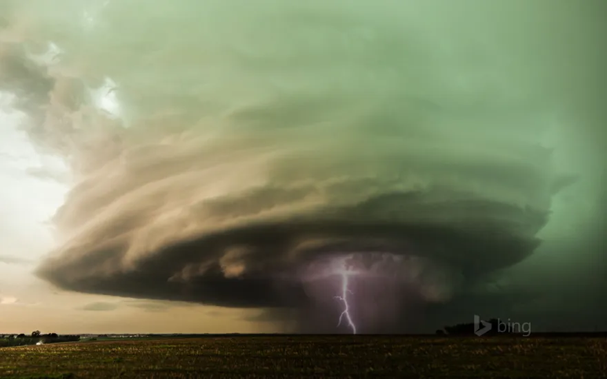 Supercell storm over West Point, Nebraska