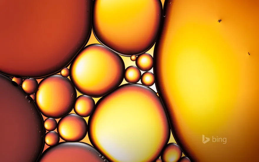 Abstract image of oil and water symbolizing the sacred oil of the Hanukkah tradition