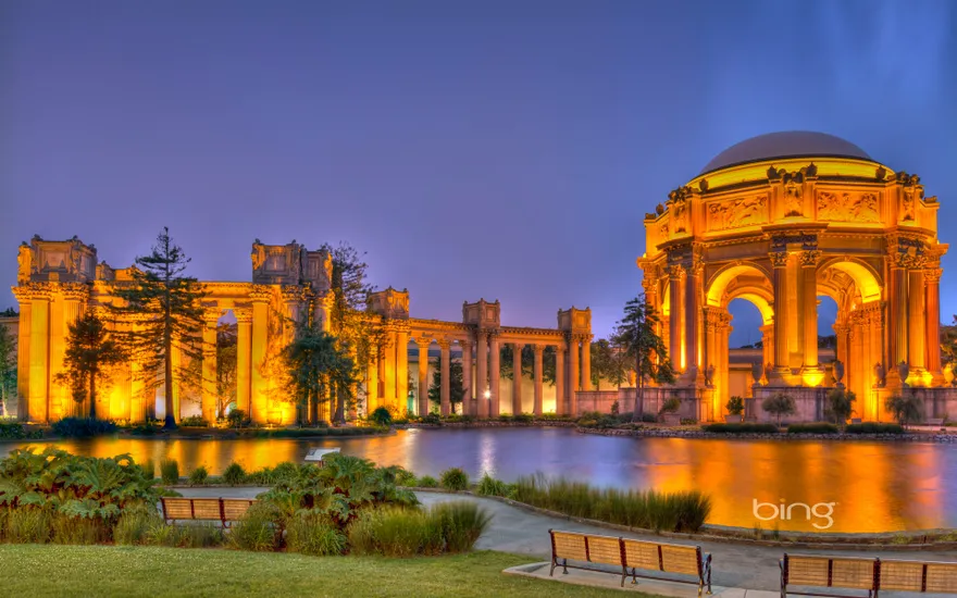Palace of Fine Arts in the Marina District of San Francisco, California