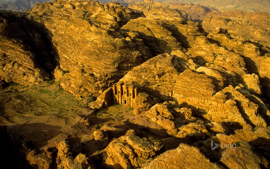 Aerial view of Petra, Jordan