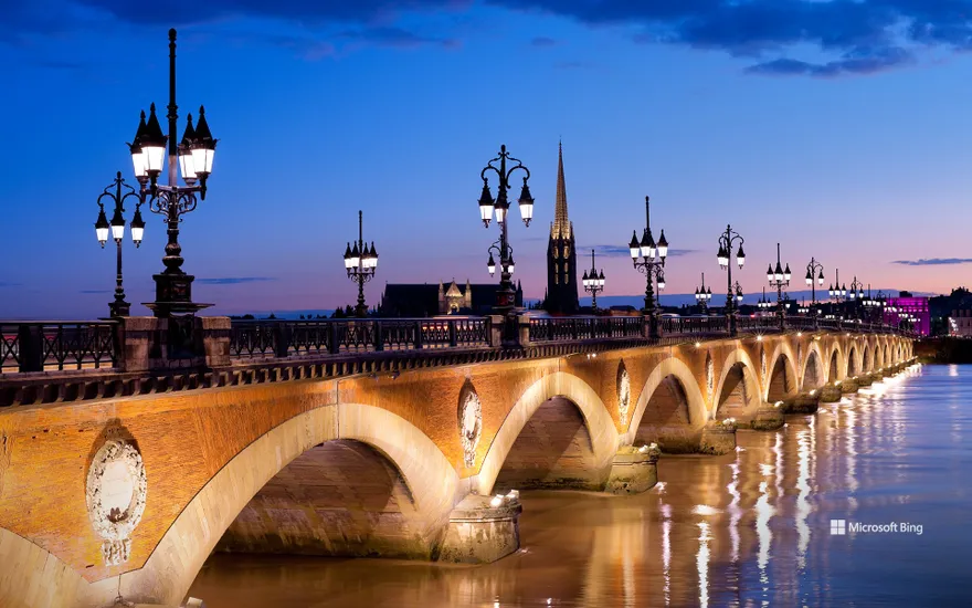 Stone bridge, Bordeaux