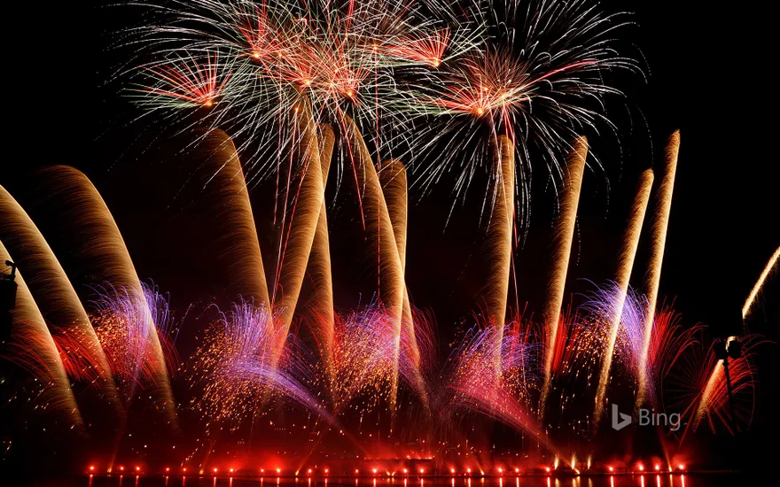 Fireworks show, Québec City, Canada