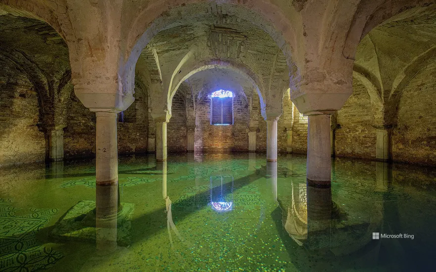 Flooded crypt, Basilica of San Francesco, Ravenna, Italy