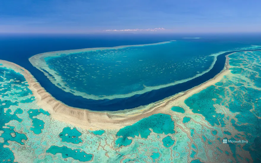 Aerial image of the Great Barrier Reef, Australia