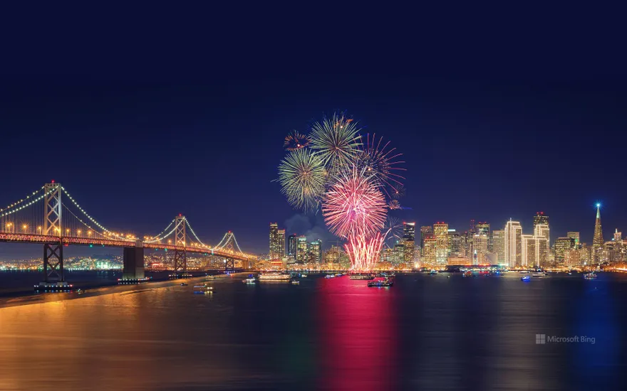 Fireworks in San Francisco, California