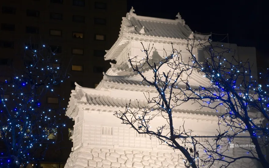 Castle snow sculpture, Sapporo, Hokkaido