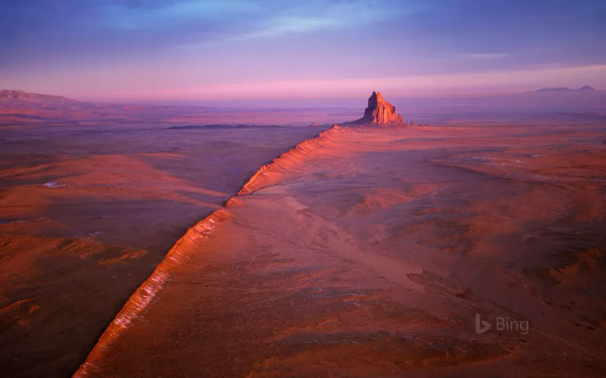 Shiprock in the Navajo Nation of New Mexico