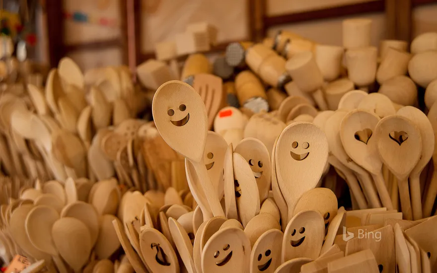 Happy wooden spoons