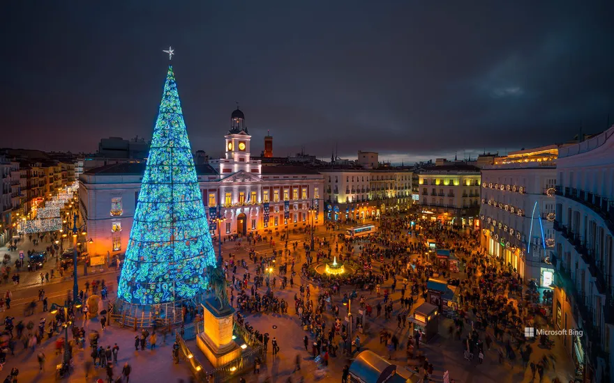 New Year at Puerta del Sol, Madrid, Spain