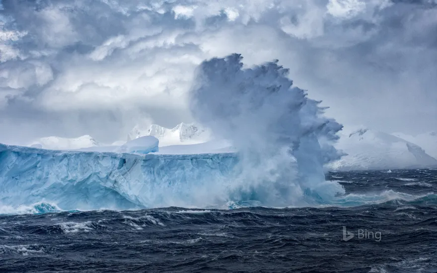 Iceberg floating off the coast of Antarctica