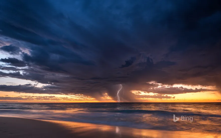 Summer storm from City Beach, Perth