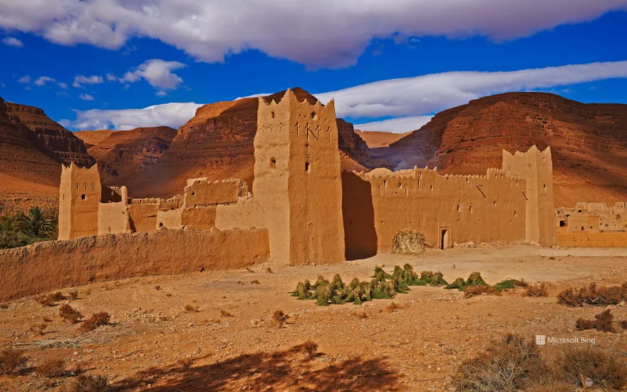 An old kasbah in the Tafilalet region, Morocco