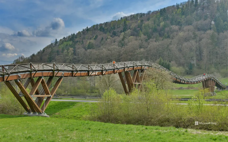 Tatzelwurm wooden bridge, Essing,